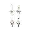 New style bow love creative keychain bead chain door buckle simple versatile jewelry pendant bag accessories wholesale