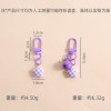 New color plaid fabric five-pointed star door buckle zinc alloy jewelry accessories bag pendant pendant material wholesale