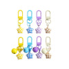New color plaid fabric five-pointed star door buckle zinc alloy jewelry accessories bag pendant pendant material wholesale