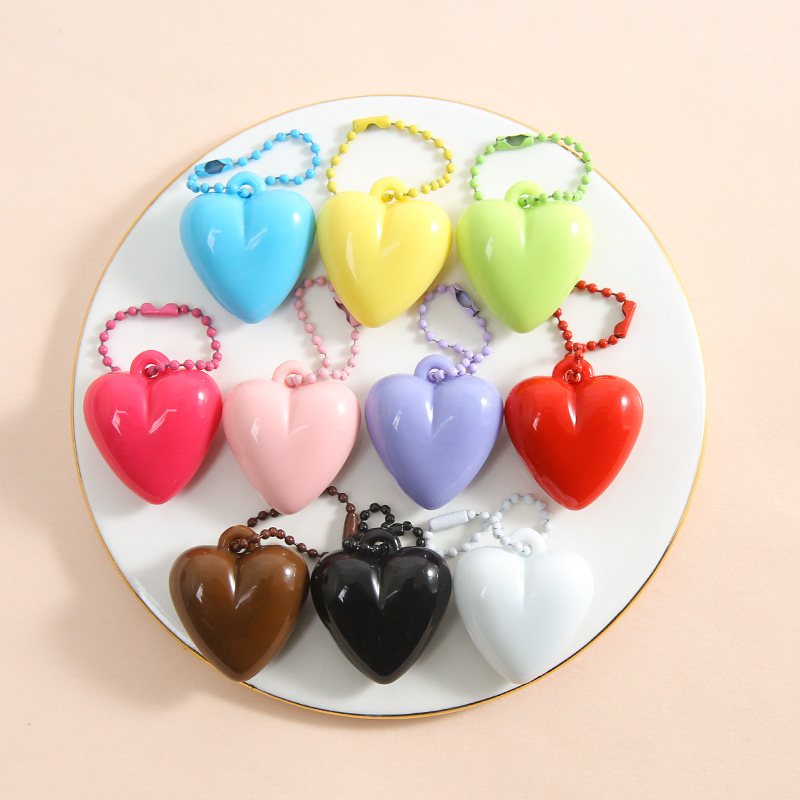 New color peach heart pendant pendant creative small fresh bag pendant diy keychain accessories material wholesale