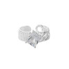 Literary retro sugar cube irregular ring set ins design niche temperament high-end personalized index finger ring