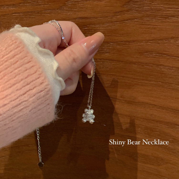 Bear Necklace Women's 2025 New Trendy Light Luxury Niche Design Necklace Accessories Pendant