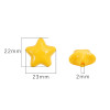 Dopamine color acrylic chubby shiny five-pointed star beads handmade diy hand-strung beads loose bead jewelry accessories