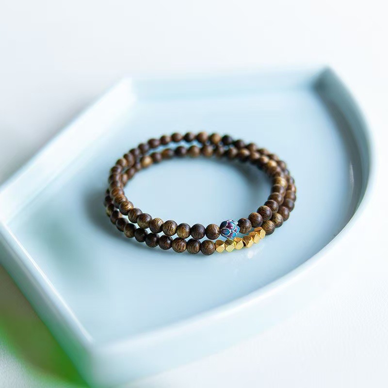 New Chinese Style Faye Wong's Same Bracelet Stacked Multi-ring Peace Beads Emotional Stability Bracelet Niche Buddha Beads