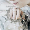 Exaggerated bracelet Internet celebrity chain hip-hop hand jewelry cold style European and American metal double-layer cross couple bracelet