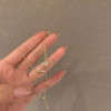 Tulip necklace women's light luxury niche high-end sense ins color-proof bestie clavicle chain gentle and versatile design