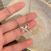 ins light luxury style pink butterfly necklace necklace for women sweet and girly hollow butterfly pendant clavicle chain gift