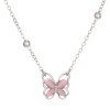 ins light luxury style pink butterfly necklace necklace for women sweet and girly hollow butterfly pendant clavicle chain gift