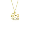 Fairy tale wooden horse necklace for women, cute literary and creative clavicle chain, small childlike pendant, pony necklace, free shipping