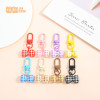 Colorful creative striped bow door buckle keychain jewelry pendant small fresh men's and women's bag decoration accessories