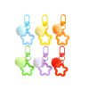Colorful five-pointed star fur ball small fresh keychain pendant colorful plush ball jewelry accessories bag pendant wholesale