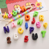 Monochrome acrylic large hole digital letter beads accessories diy handmade mobile phone chain bag decoration pendant material