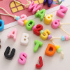 Monochrome acrylic large hole digital letter beads accessories diy handmade mobile phone chain bag decoration pendant material