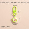 New cute plaid flower keychain door buckle hanging decoration small fresh bag jewelry DIY accessories pendant wholesale