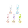 New cute plaid flower keychain door buckle hanging decoration small fresh bag jewelry DIY accessories pendant wholesale