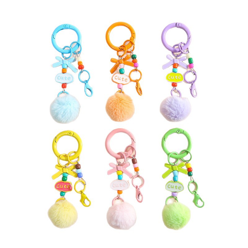 DIY creative handmade beaded fur balls, simple and versatile bag accessories, spring buckle jewelry, decorative pendants, pendant accessories