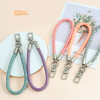 Colorful twill mobile phone lanyard wrist rope braided rope key chain mobile phone chain anti-lost removable jewelry connector