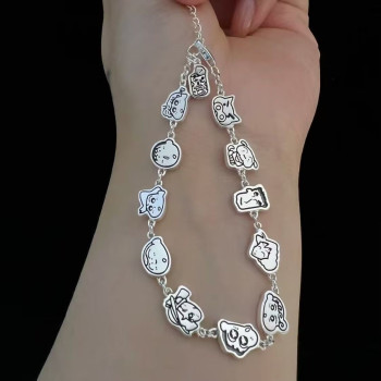 [Crayon Shin-chan] Shin-chan family portrait bracelet cartoon retro ins style niche design gift to best friends