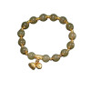 [Best-selling hot model] Safe buckle plain ring bracelet for women, interlocking lucky beads, light luxury gift