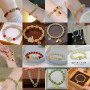 [Best-selling hot model] Safe buckle plain ring bracelet for women, interlocking lucky beads, light luxury gift