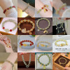 [Best-selling hot model] Safe buckle plain ring bracelet for women, interlocking lucky beads, light luxury gift