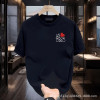 Cross-border cotton American handsome heavyweight short-sleeved T-shirt for young men and women summer ins fashion brand street loose round neck