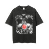 European code 230g cotton cross-border European code cotton T2026 new product dark style European and American print men's and women's short denim brother