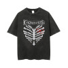 European code 230g cotton cross-border European code cotton T2026 new product dark style European and American print men's and women's short denim brother