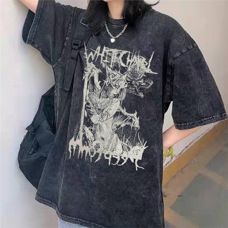 European code 230g cotton cross-border European code cotton T2026 new product dark style European and American print men's and women's short denim brother