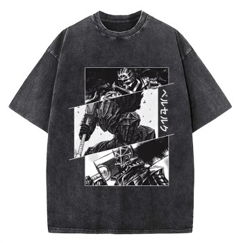 European size 230g cotton 2026 Trendy Anime Berserk Logo Graphic Printed T S