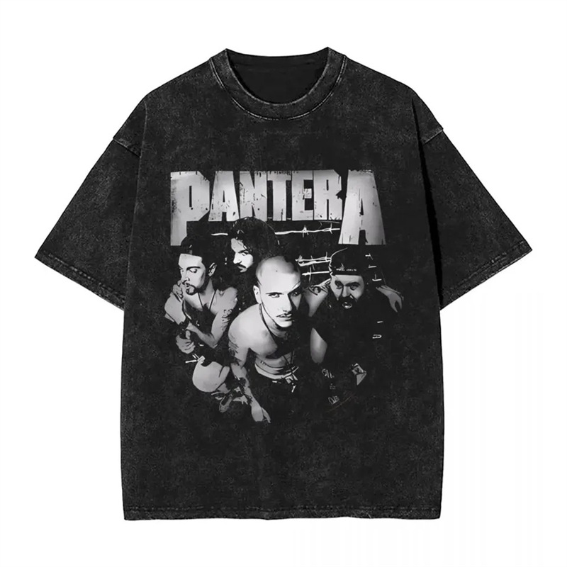 Cross-border 230g washed distressed cotton PANTERA Band Power Metal Music Album Print