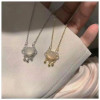 New style national style auspicious cloud lock necklace peace auspicious light luxury niche Chinese design women's clavicle chain