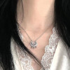 New style national style auspicious cloud lock necklace peace auspicious light luxury niche Chinese design women's clavicle chain