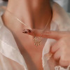 New style national style auspicious cloud lock necklace peace auspicious light luxury niche Chinese design women's clavicle chain
