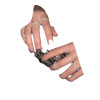Korean version of sparkling silver ring women's baby's breath ring new niche plain ring ins index finger ring
