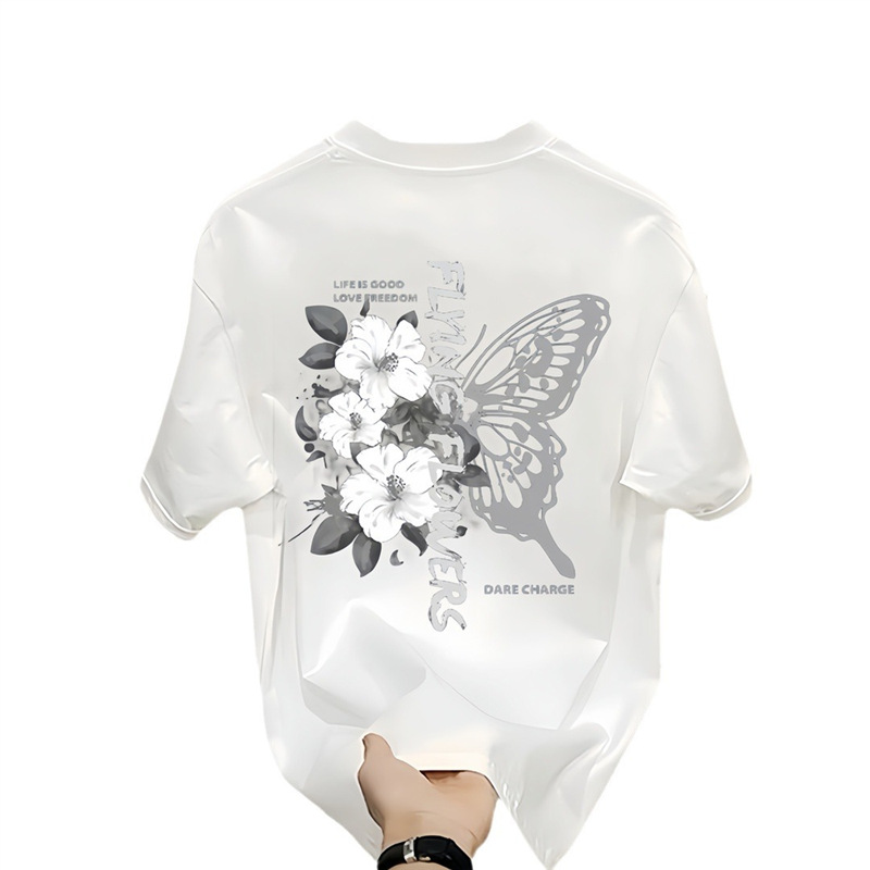 European code cross-border trendy brand printed short-sleeved T-shirt men's summer 2026 new half-sleeved trendy versatile tops for men