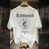 European code cross-border trendy brand American simple fashion half-sleeved T-shirt men's loose heavyweight versatile light luxury high-end short