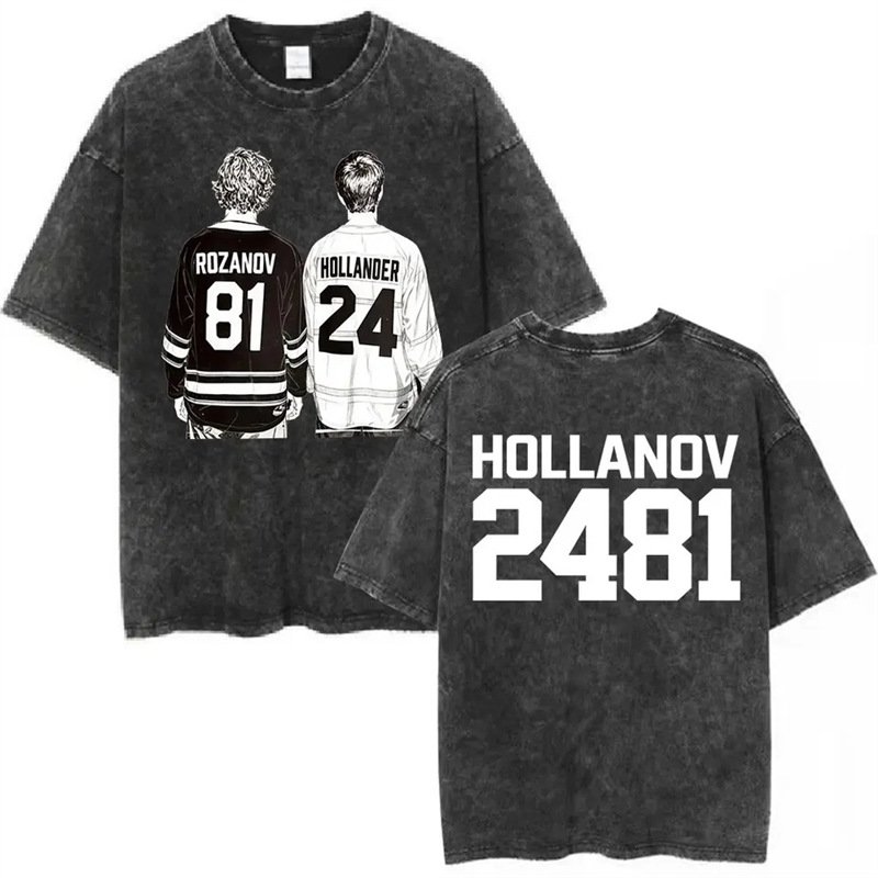 230g European size cross-border European size washed short-sleeved Heated Rivalry Shane Hollander‌