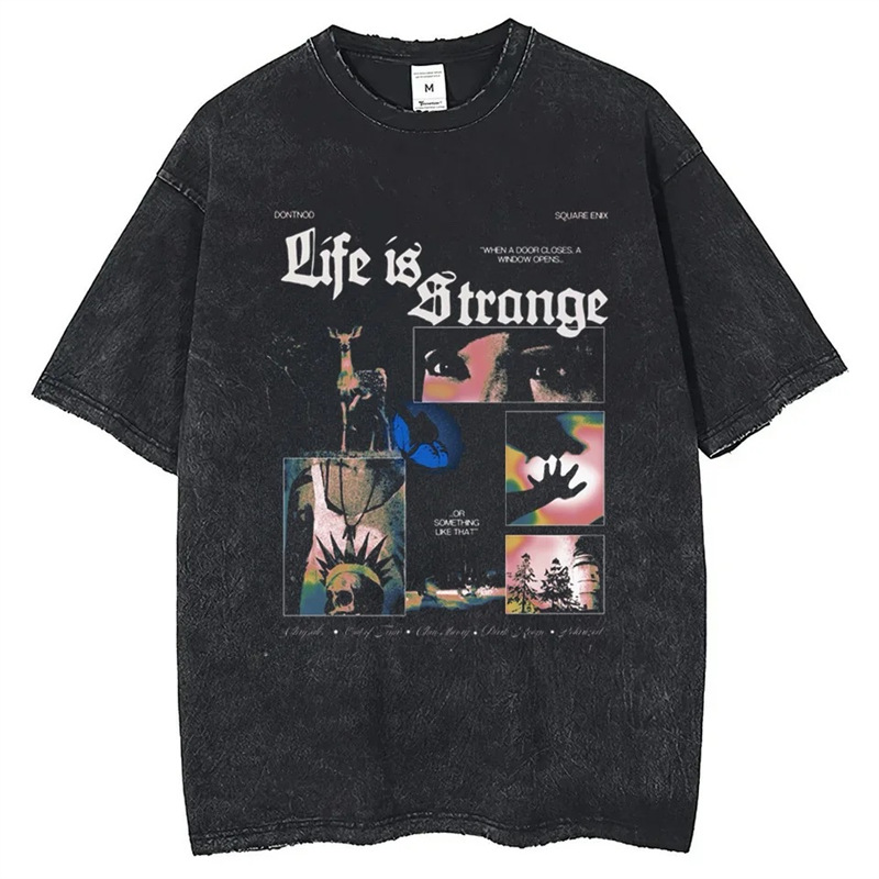 European size 230g cotton Life Is Strange Cotton T-shirt Short Sleeve Custom