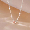 Love necklace women's light luxury niche high-end design sweet girl heart versatile ins clavicle chain wholesale