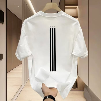 Cross-border European code American fashion brand ins men's printed short-sleeved T-shirt summer new trend men's and women's versatile round neck body