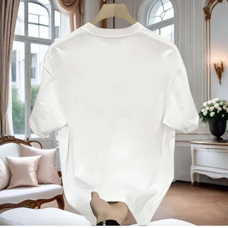 Cross-border European Poker printed T-shirt men's summer short-sleeved heavyweight T-shirt 2026 new men's tops thin trendy