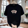 Cross-border European Poker printed T-shirt men's summer short-sleeved heavyweight T-shirt 2026 new men's tops thin trendy