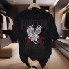 European code cross-border cotton heavyweight national trend new fashion brand pure cotton printed men's short-sleeved T-shirt summer popular trendy break