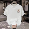 European code popular new short-sleeved T-shirt men's summer Korean style trendy simple half-sleeved top Hong Kong style loose casual trend