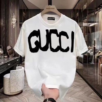 European code cross-border summer trendy brand men's pure cotton short-sleeved T-shirt, trendy, handsome, casual, loose, versatile, fashionable round neck