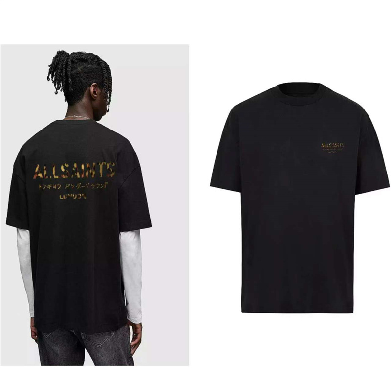 European code cross-border Hong Kong fashion brand five-quarter sleeve large size T-shirt men's loose college student short-sleeved men's fashion handsome 5