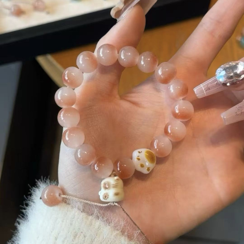 New glazed finished bracelets in exquisite gift boxes for New Year's Eve market stall wholesale winter hot new Chinese style bracelets