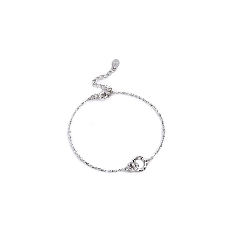 Hemp Rope Twisted Ring Interlocking Bracelet Women's Fashion Versatile Luxurious Fashion Gift Party Wedding