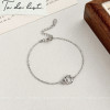 Hemp Rope Twisted Ring Interlocking Bracelet Women's Fashion Versatile Luxurious Fashion Gift Party Wedding